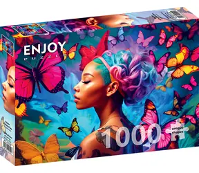 ENJOY Puzzle Kráľovná motýľov / 1000 dielikov / od 14 rokov