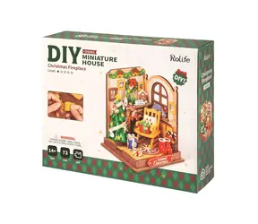 Robotime 3D Rolife DIY House: Vianoce pri krbe / 73 dielikov / od 14 rokov