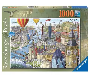 Ravensburger Puzzle Okolo Veľkej Británie a Írska / 1000 dielikov / od 14 rokov