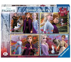 Ravensburger Puzzle Ľadové kráľovstvo 2: Osud čaká / 4x42 dielikov / od 4 rokov