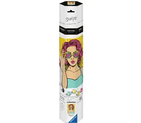 Ravensburger CreArt ART Collection Canvas Edition - Dáma v ružovom (PopArt) - maľovanie podľa čísel