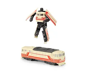 Rappa Kovový robot rozložiteľný lokomotíva béžová / od 3 rokov