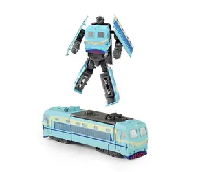 Rappa Kovový robot rozložiteľný lokomotíva modrá / od 3 rokov