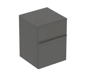Geberit Smyle Square - Bočná skrinka lávová / 2 zásuvky