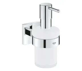 Grohe QuickFix Start Cube - Dávkovač mydla s držiakom sklo/chróm 