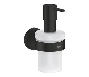 Grohe QuickFix Start - Dávkovač mydla s držiakom sklo/matná čierna 