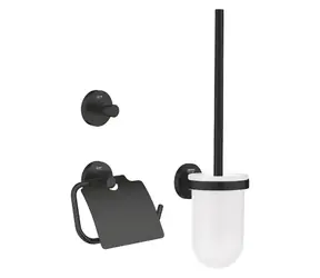 Grohe QuickFix Start - Set doplnkov pre toaletu 3 v 1 matná čierna 
