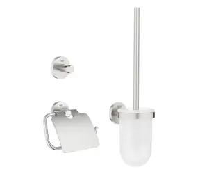 Grohe Essentials - Sada doplnkov pre toaletu 3 v 1 supersteel 