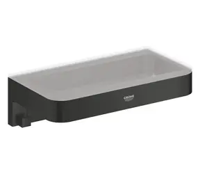 Grohe QuickFix Start Cube - Polička - dĺžka 20 cm matná čierna 