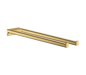 Hansgrohe AddStoris - Držiak uterákov dvojitý | dĺžka 45 cm | leštený vzhľad zlata 