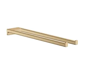 Hansgrohe AddStoris - Držiak uterákov dvojitý | dĺžka 45 cm | kartáčovaný bronz 