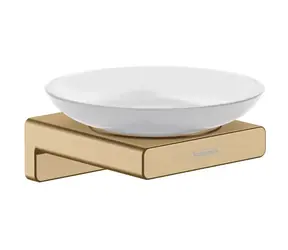 Hansgrohe AddStoris - Mydlenka s držiakom matné sklo/kefovaný bronz 