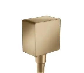 Hansgrohe Fixfit - Prípojka hadice Square so spätným ventilom kartáčovaný bronz 