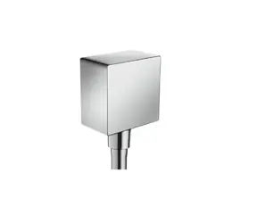 Hansgrohe Fixfit - Prípojka hadice Square so spätným ventilom chróm 