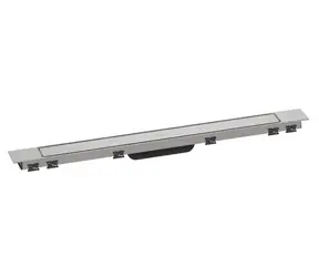 Hansgrohe RainDrain Match PLUS - Sprchový žľab 80 cm | s roštom | kartáčovaná oceľ 