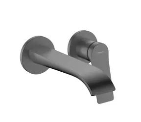 Hansgrohe Vivenis - Umývadlová batéria pod omietku | s výpustom | 2-otvorová inštalácia | EcoSmart | kefa. čierny chróm 