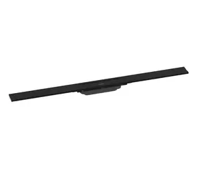 Hansgrohe RainDrain Flex - Lineárny sprchový žľab s nerezovým roštom 900 | do priestoru | skrátiteľný | matná čierna
