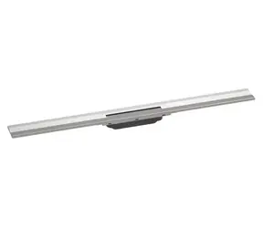 Hansgrohe RainDrain Flex - Lineárny sprchový žľab s nerezovým roštom 900 | k stene | skrátiteľný | kartáčovaná nerez