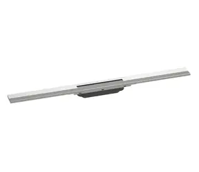 Hansgrohe RainDrain Flex - Lineárny sprchový žľab s nerezovým roštom 800 | do priestoru | skrátiteľný | kartáčovaná nerez