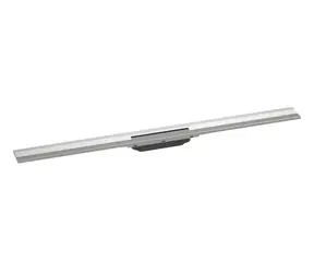 Hansgrohe RainDrain Flex - Lineárny sprchový žľab s nerezovým roštom 1000 | k stene | skrátiteľný | kartáčovaná nerez