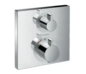 Hansgrohe Ecostat Square - Termostatická batéria pod omietku s uzatváracím ventilom | chróm