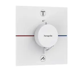 Hansgrohe - Termostatická batéria pod omietku, pre 2 spotrebiče, matná biela