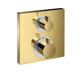 Hansgrohe - Termostatická batéria pod omietku pre 2 spotrebiče, zlatá