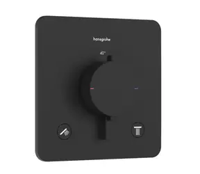 Hansgrohe - Termostatická batéria pod omietku, pre 2 spotrebiče, matná čierna
