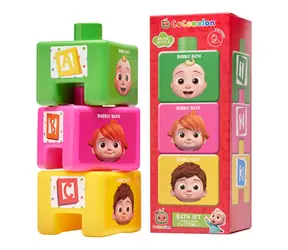 Corsair Toiletries COCOMELON Stackable Bubble Bath Cubes / stohovateľné kocky s penou do kúpeľa 3x 175 ml / od 3 rokov