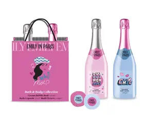 Corsair Toiletries EMILY IN PARIS Darčeková sada 1x pena do kúpeľa 250ml & 1x kryštály 335g & 2x 80 g bomba do kúpeľa