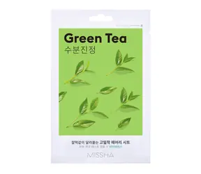 MISSHA Airy Fit Sheet Mask (Green Tea) / Plátienková maska s výťažkom zo zeleného čaju / 19g