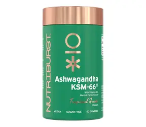 Nutriburst Premium Ashwagandha KSM-66, vegán gumídci, bez pridaného cukru 60ks 