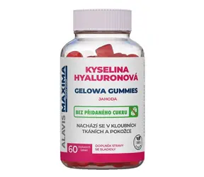 ALAVIS MAXIMA Kyselina Hyaluronová GELOWA GUMMIES Jahoda 60 žuvacích tabliet