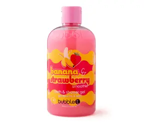 Bubble T Smoothie Strawberry & Banana Bath & Shower Gél 500 ml / Sprchový gél