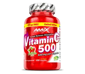 Amix Vitamín C+Rose Hips 500 mg 125 cps