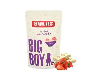 Big BOY® Ryžová kaša s príchuťou jahôd v bielej čokoláde 300g
