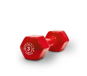 Power System Vinyl Dumbell 3 kg red