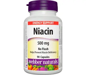 Webber Naturals Niacín 500 mg nealergický 90 kapsúl