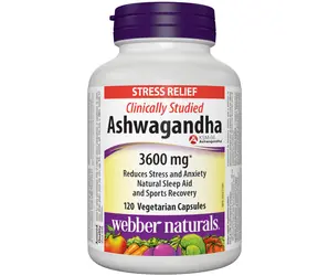 Webber Naturals Ashwagandha 3600 mg 120 kapsúl