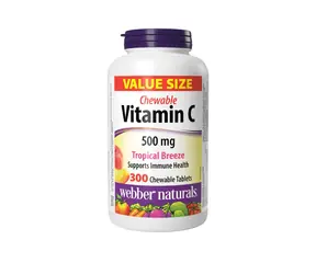 Webber Naturals Vitamín C 500 mg tropical breeze 300 tbl