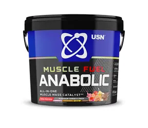 USN Muscle Fuel 4000 g variety pack (čokoláda, jahoda, banán a arašidy s karamelom)