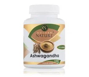 Golden Nature Ashwagandha (Ašvaganda) 10% withanolidov 100 cps.