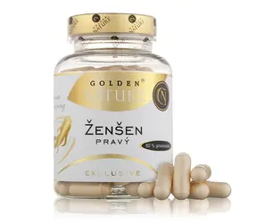 Golden Nature Exclusive Ženšen pravý 80% ginsenoidov 100 cps.