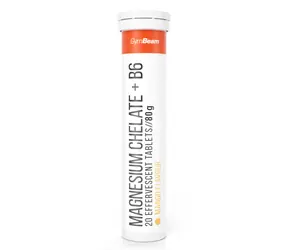 Magnézium chelát + B6 šumivý - GymBeam (svieže mango, 20 tab.)