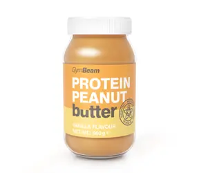 Proteínové arašidové maslo - GymBeam (vanilka, 900 g)