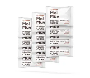 MoiMüv Protein Cookie - GymBeam (dvojitá čokoláda, 12 x 75 g)