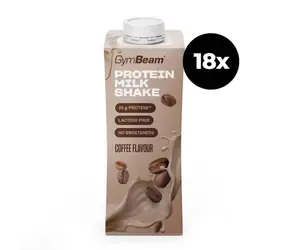 25g Proteín Milkshake - GymBeam (káva, 18 x 250 ml)
