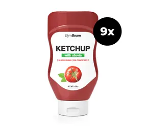 Kečup sladený stéviou - GymBeam (mild, 9 x 470 g)