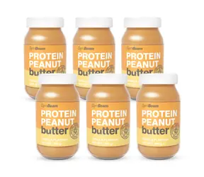 Proteínové arašidové maslo - GymBeam (vanilka, 6 x 900 g)