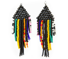 Náušnice Lapowinsa ethno ER / Multicolor / Sklenené perličky / Rokajl / Malá darčeková krabička